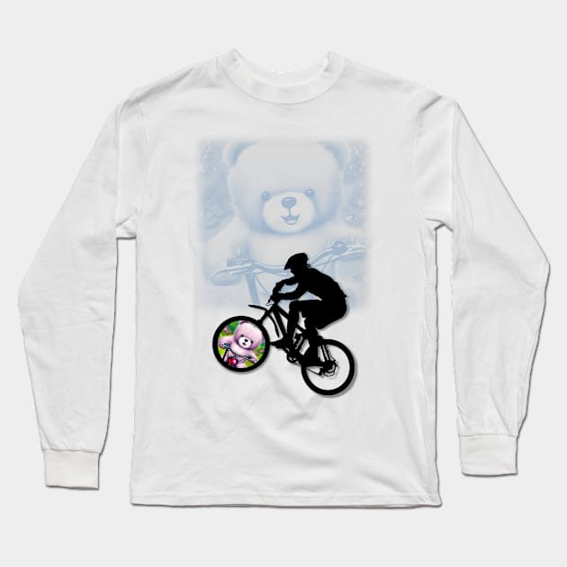 Bike Riding Long Sleeve T-Shirt by KC Morcom aka KCM Gems n Bling aka KCM Inspirations